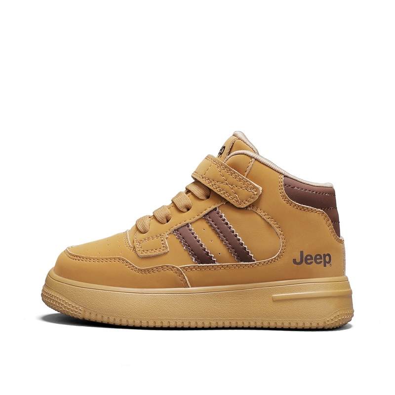 Jeep Synthetic Leather Abrasion Resistant Lightweight Cushioning Mid top Kids' Skateboarding Shoes Kids'