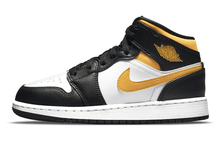 Jordan Jordan 1 Mid White Pollen Black GS