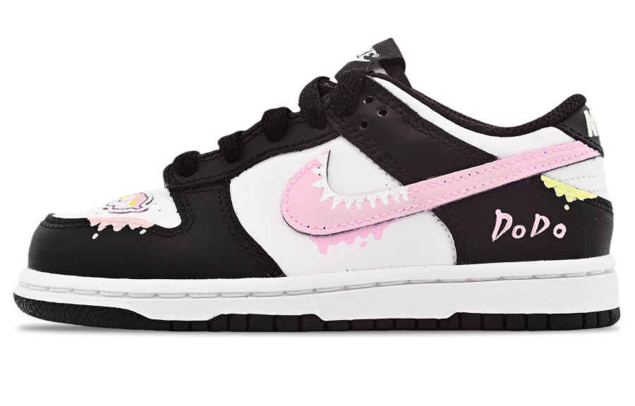 Nike Nike Dunk Pink Unicorn Slip Resistant Abrasion Resistant Low top Kids' Skateboarding Shoes Pink