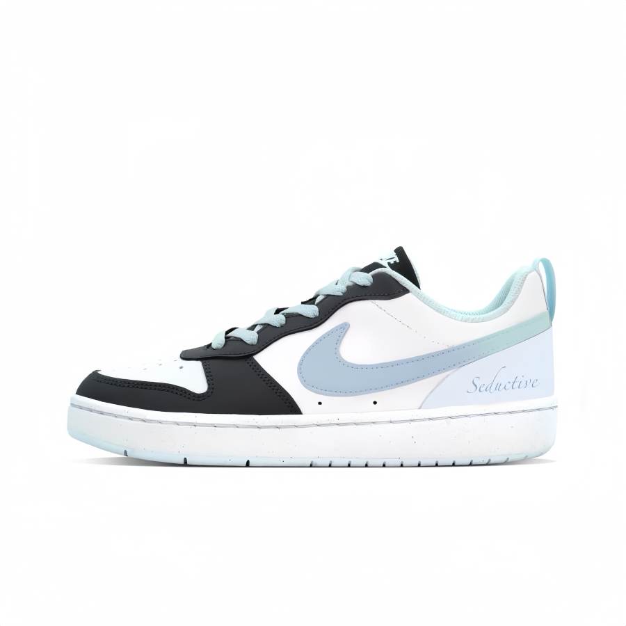 Nike Nike Court Borough Slip Resistant Abrasion Resistant Low top Kids' Skateboarding Shoes Blue Teenagers