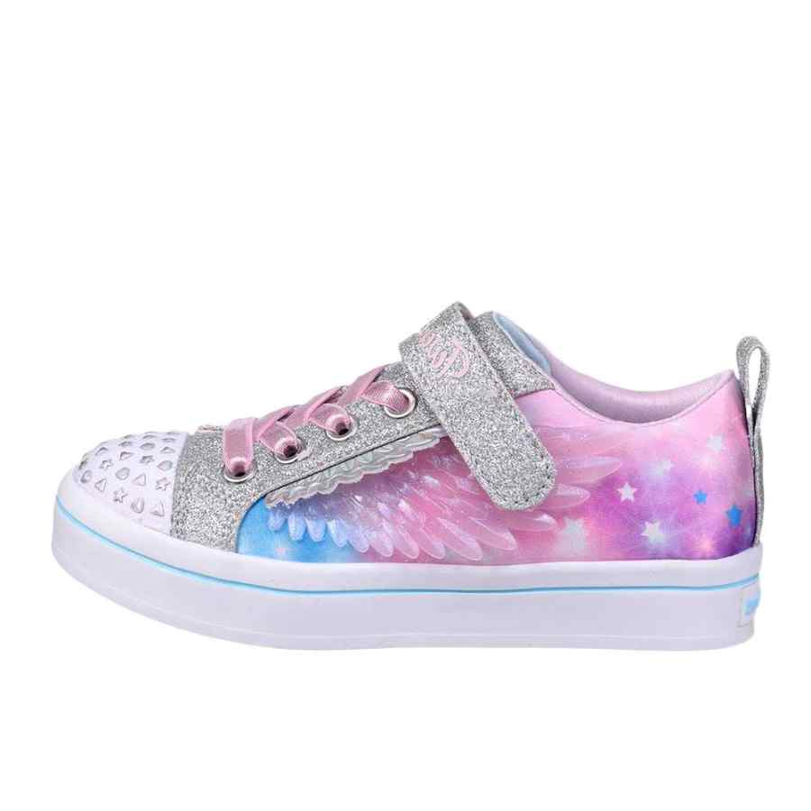 Skechers Kids Synthetic Leather Kids' Skateboarding Shoes Pink Children Aged 3 7 Years Old
