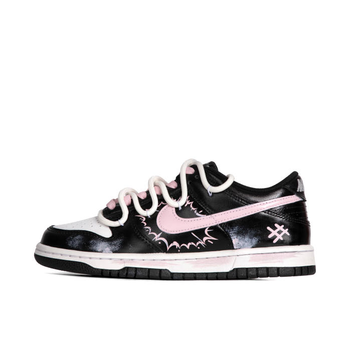 Nike Nike Dunk Slip Resistant, Abrasion Resistant, Lightweight Cushioning Low top Skateboard Shoes Black Kids'