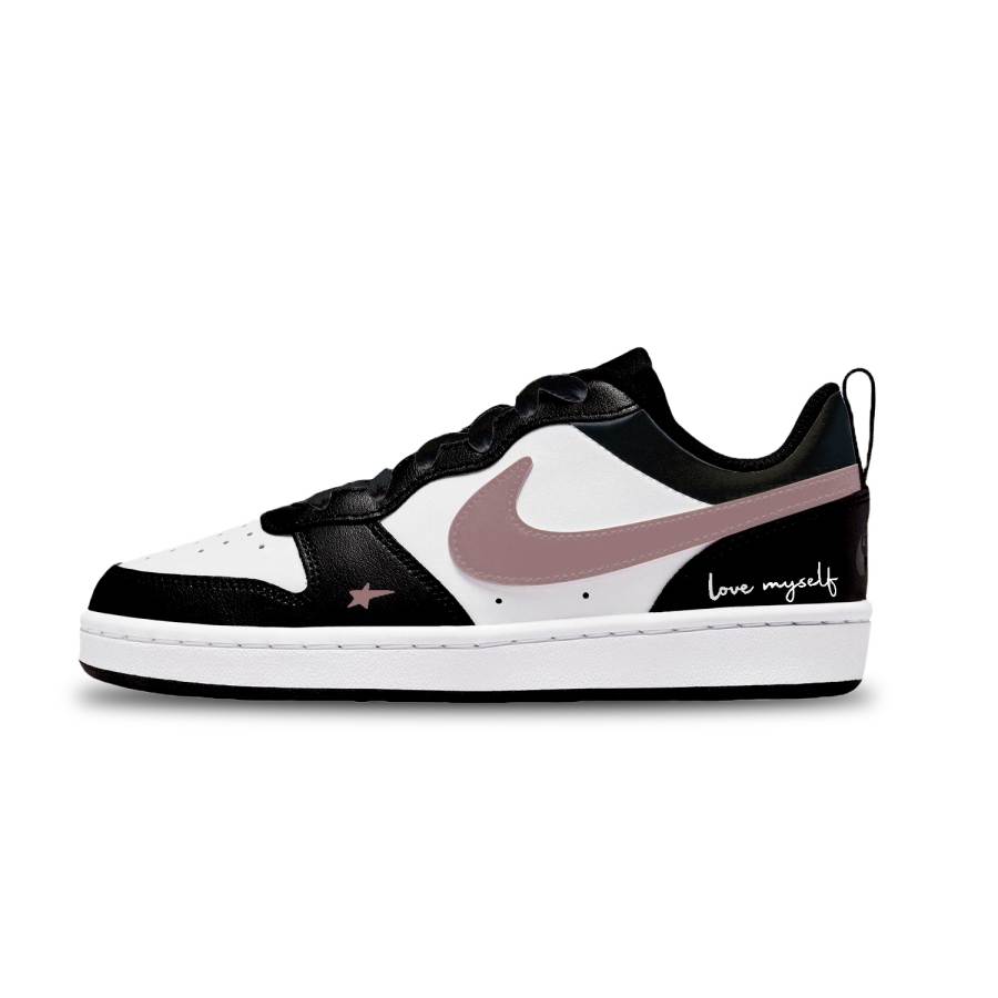Nike Nike Court Borough Dwarf Star Brown Low top Kids' Skateboarding Shoes Black/White/Pink/Purple Unisex