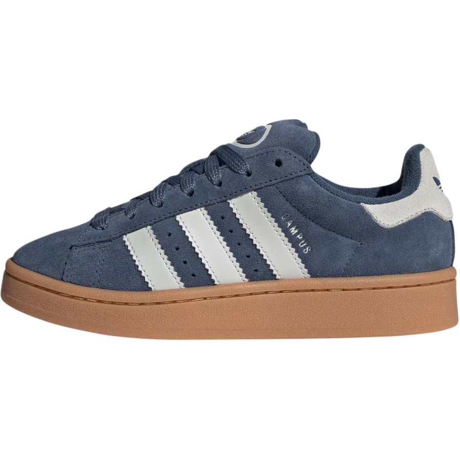 Adidas Originals CAMPUS 00s Comfortable And Lightweight Low top Kids' Skateboarding Shoes Gray White Teenagers