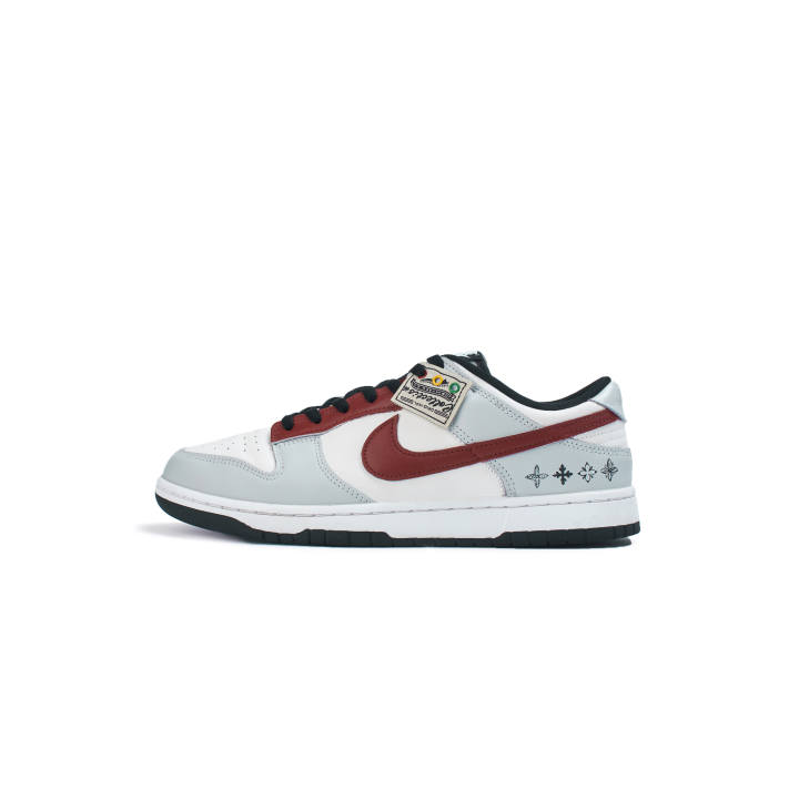 Nike Nike Dunk Pine Breeze Tea Charm Leather Slip Resistant Lightweight Cushioning Low top Kids' Skateboarding Shoes Gray
