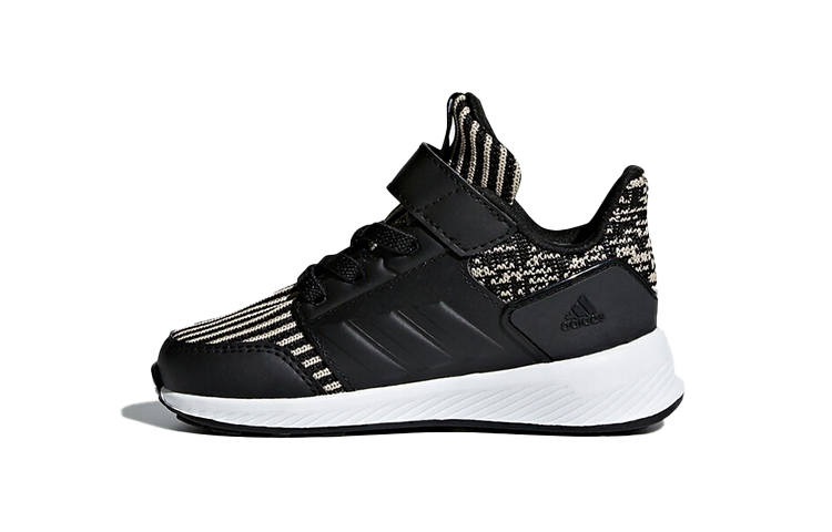 Adidas Adidas Rapida Slip Resistant And Breathable Mid top Toddler Shoes Black Gold Infant And Toddler