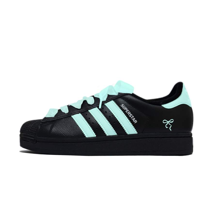 Adidas Originals Superstar 2 Tiffany Lightweight Cushioning Low top Kids' Skateboarding Shoes Green Teenagers