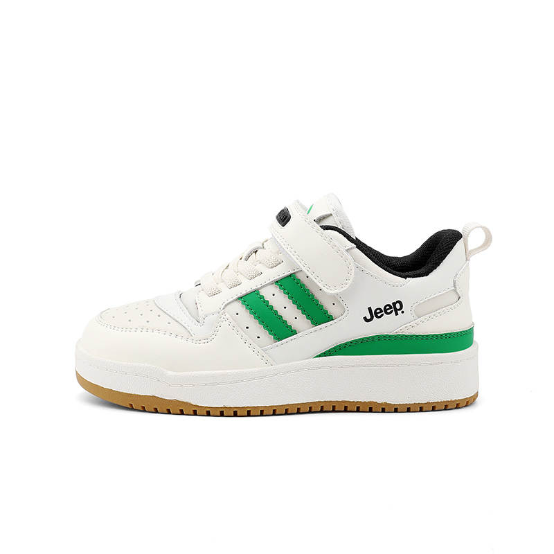 Jeep Abrasion Resistant Abrasion Resistant Low top Kids' Skateboarding Shoes Beige Green Kids'
