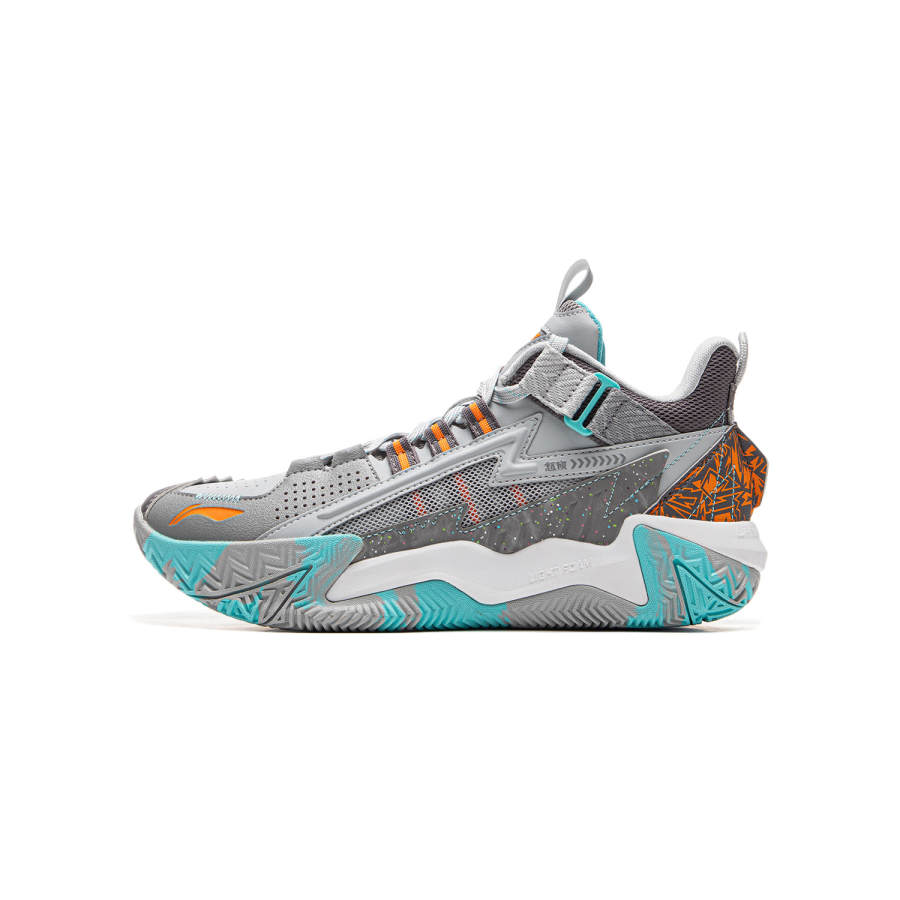 Li-Ning YOUNG Li Ning YOUNG Comfortable Slip Resistant, Abrasion Resistant, Rebound Low top Children's Basketball Shoes Mist Gray