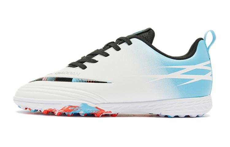 QIAODAN Low top Soccer Shoes White Blue Black Teenagers
