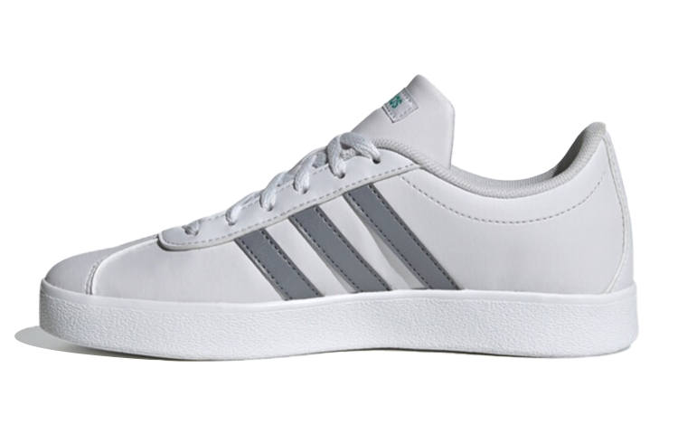 Adidas Neo VL Court 2.0 K Synthetic Leather Low top Kids' Skateboarding Shoes Gray Kids'