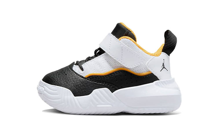 Jordan Jordan Stay Loyal Low top Basketball Shoes Black White Yellow Infant And Toddler