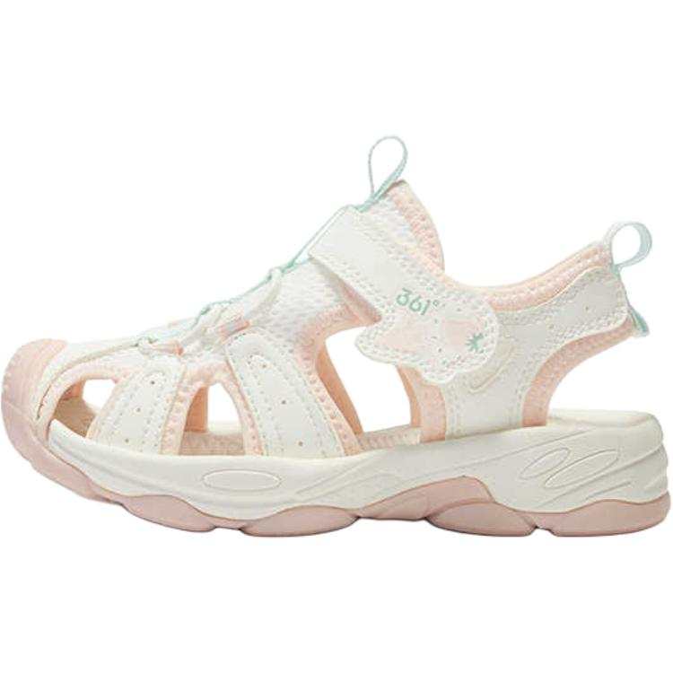 361°KIDS Slip Resistant Abrasion Resistant Low top Children's Sandals White Pink Children Aged 3 7 Years Old