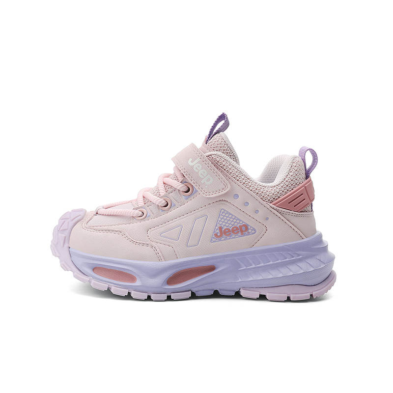 Jeep Synthetic Leather Minimalist Fashion Abrasion Resistant Low top Kids' Running Shoes Champagne Pink Kids'