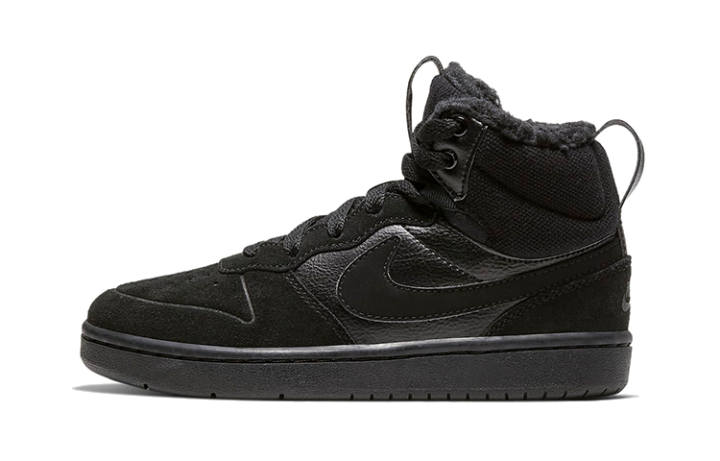 Nike Nike Fly By Mid 2 Slip Resistant Cushioning Mid top Kids' Skateboarding Shoes Black Children Aged 3 7 Years Old