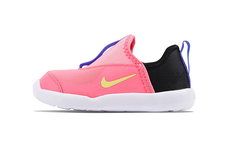 Nike Nike Lil' Swoosh Leather, Textile Cushioning, Wear Resistant Low top Toddler Shoes Pink Black Infant And Toddler