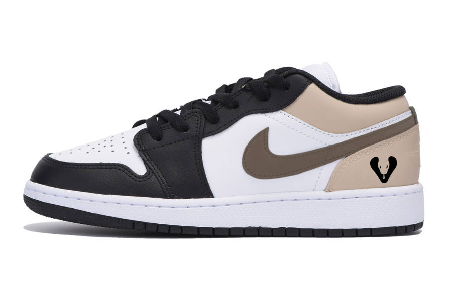 Jordan Jordan Air Jordan 1 Low top Kids' Skateboarding Shoes Black Brown Teenagers
