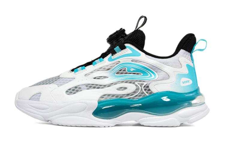 361°KIDS Fabric Slip Resistant Cushioning Low top Casual Shoes Blue White Teenagers