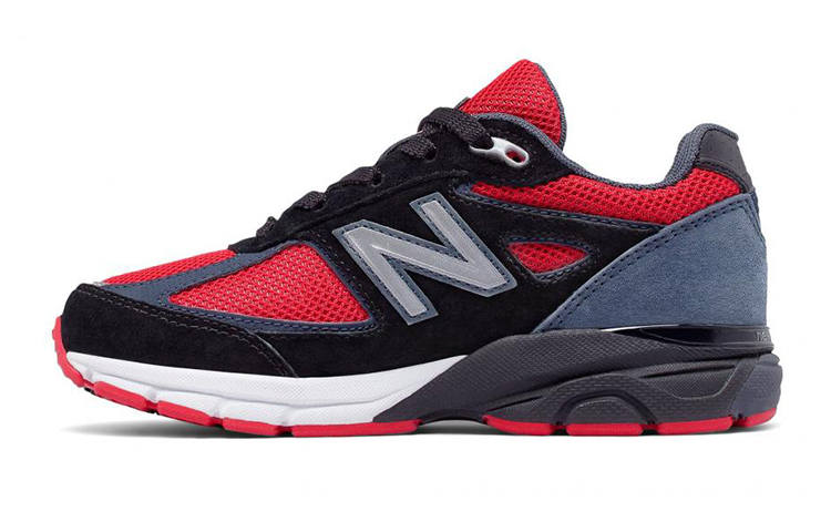 New Balance New Balance NB 990 V4 Mid top Kids' Running Shoes Black Red Teenagers