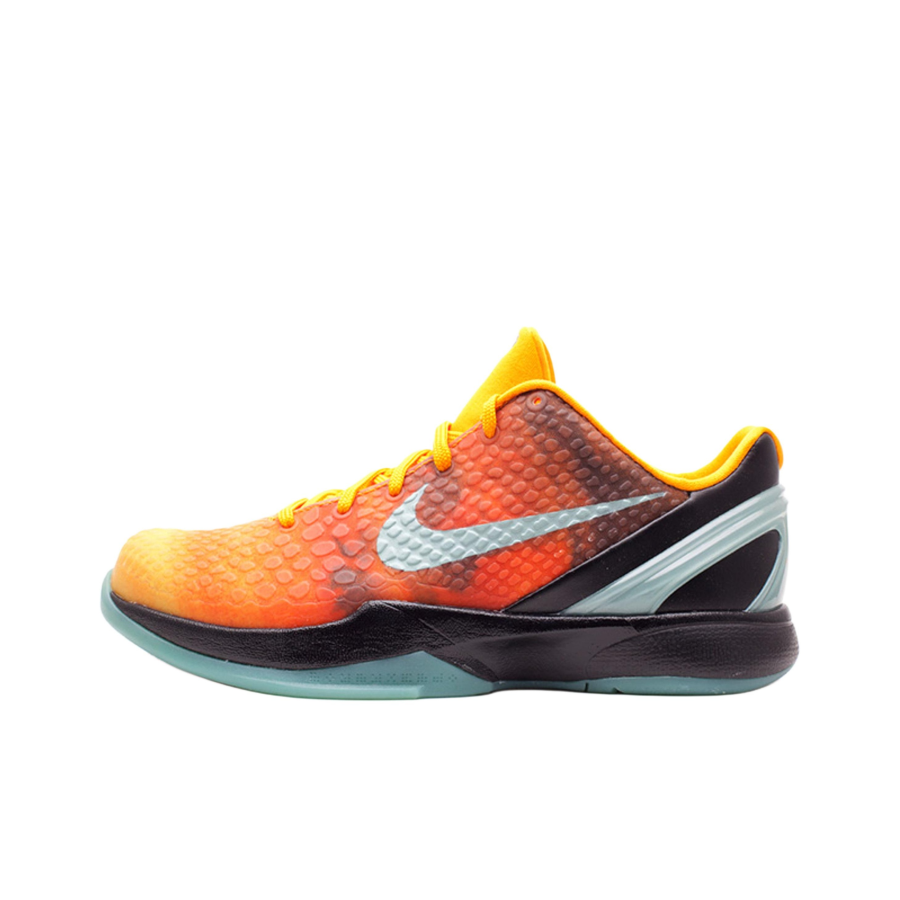 Nike Nike Zoom Kobe 6 Abrasion Resistant Low top Children's Basketball Shoes Orange Red Black Teenagers