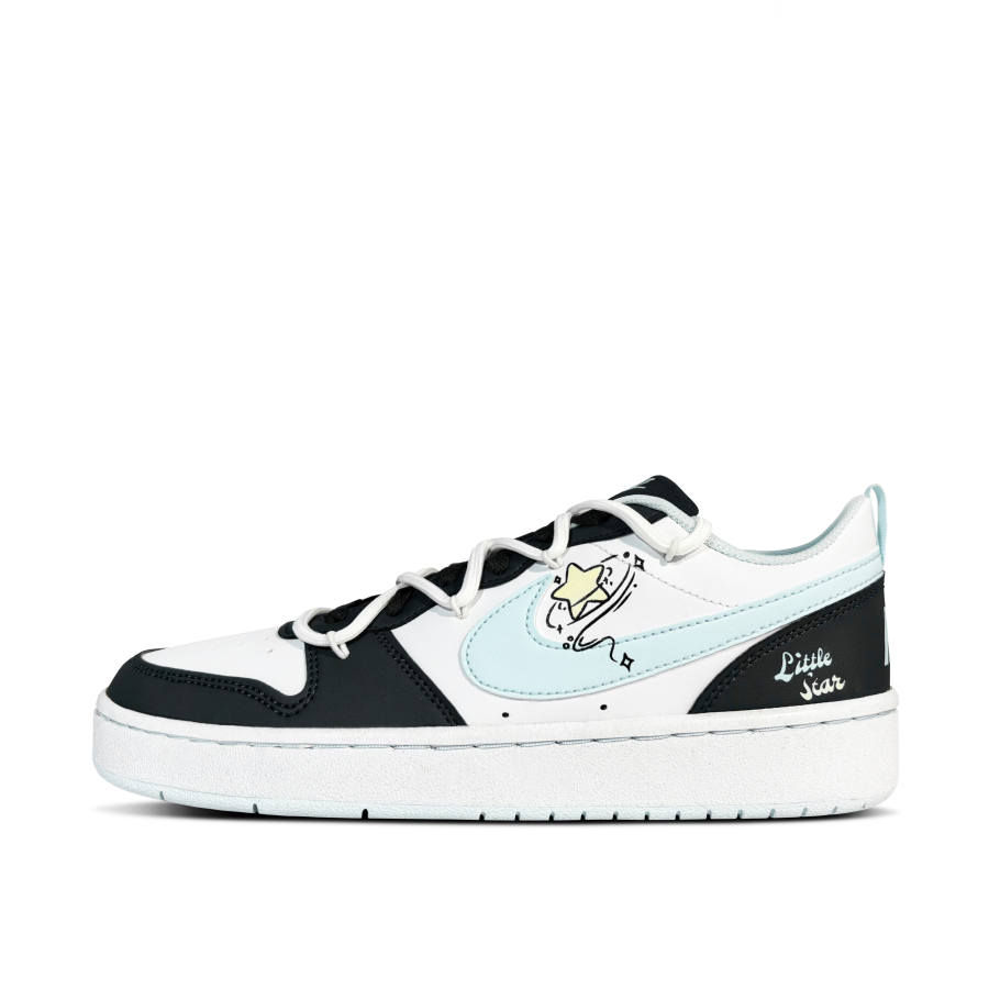 Nike Nike Court Borough Wish Star Low top Kids' Skateboarding Shoes Black Cyan Teenagers