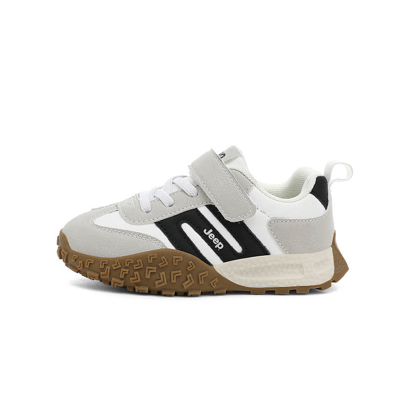 Jeep Running Collection Cushioning Breathable Cushioning Breathable Low top Casual Shoes Black Gray Kids'