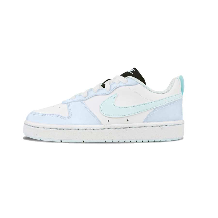 Nike Nike Court Borough Leather Slip Resistant Abrasion Resistant Low top Kids' Skateboarding Shoes Blue Teenagers