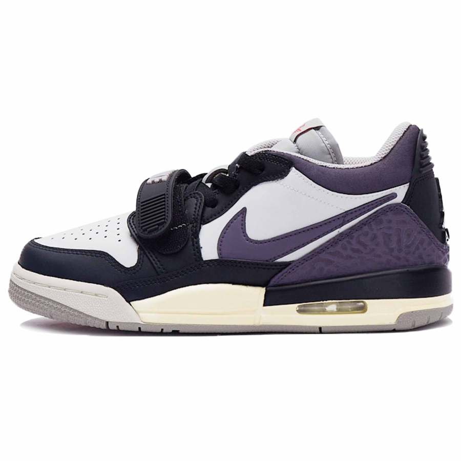 Jordan Jordan Legacy 312 Cushioning Low top Children's Basketball Shoes Black Purple Teenagers