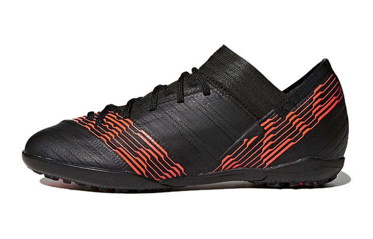 Adidas Adidas Nemeziz Slip Resistant Abrasion Resistant Cushioning Low top Kids' Soccer Shoes Black Red Teenagers