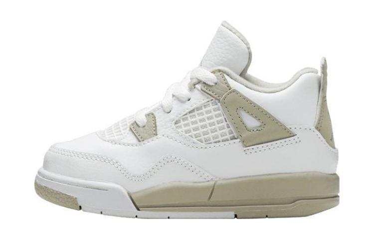 Jordan Jordan Air Jordan 4 Retro TD Cushioning, Wear Resistant Mid top Toddler Shoes White Infant And Toddler