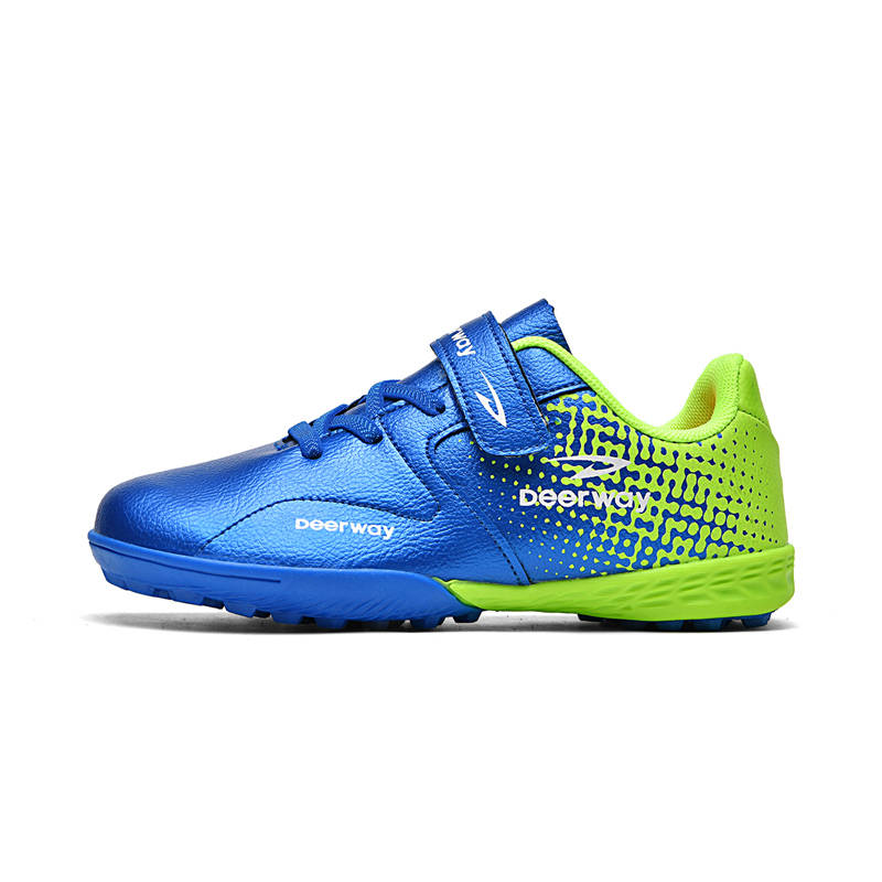 DEERWAY Lightweight Cushioning Slip Resistant Low top Kids' Soccer Shoes Royal Blue Kids'