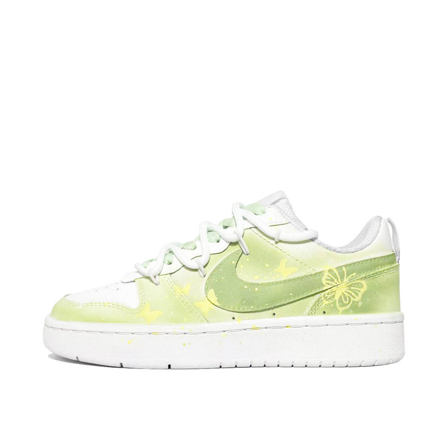 Nike Nike Court Borough Dream Butterfly Slip Resistant Anti Kick Balance Low top Kids' Skateboarding Shoes Green White