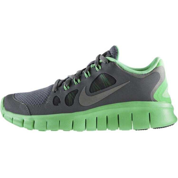 Nike Nike Free 5.0 Slip Resistant Abrasion Resistant Low top Kids' Running Shoes Gray Teenagers
