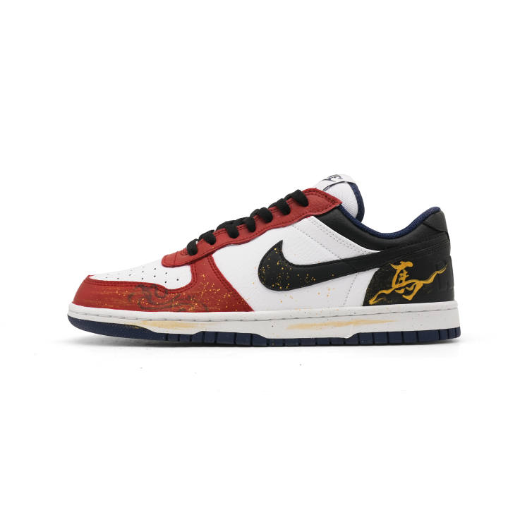 Nike Nike Big Horse Year Blessing Coverage Abrasion Resistant, Breathable Low top Skateboard Shoes Men's Black Red