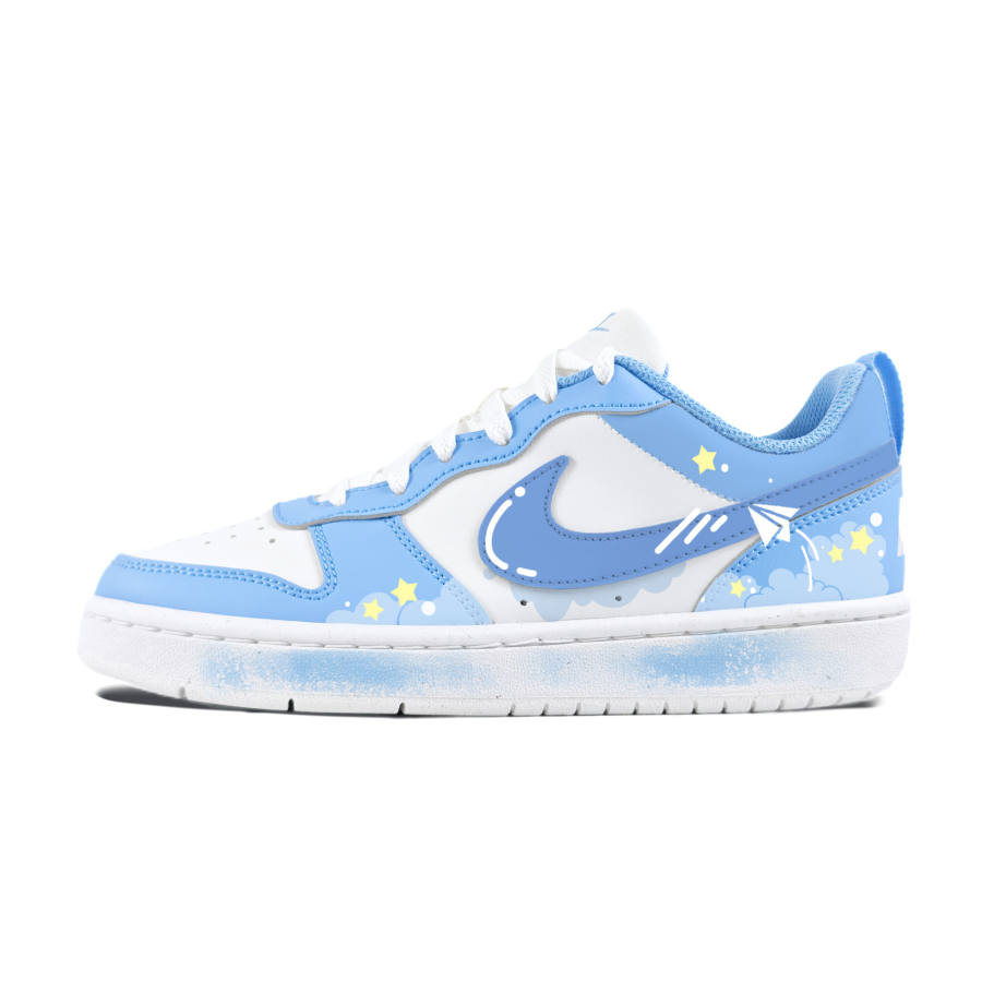 Nike Nike Court Abrasion Resistant Low top Kids' Skateboarding Shoes Blue Teenagers