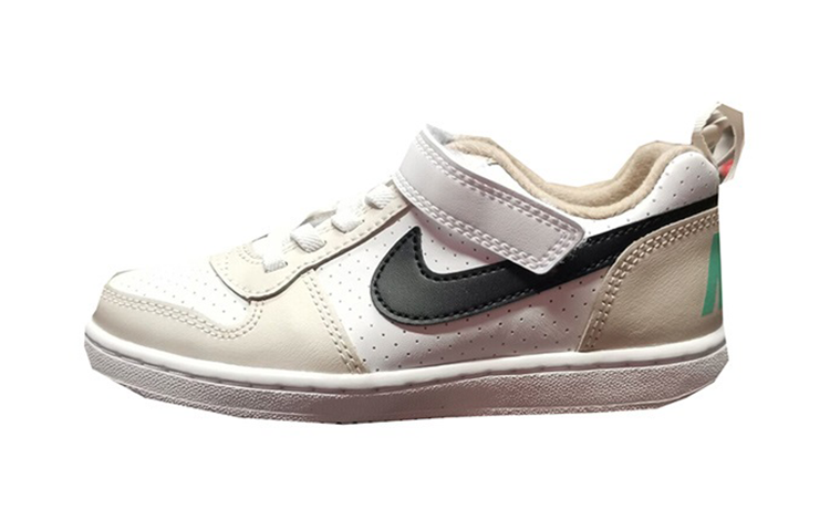 Nike Nike Court Borough Slip Resistant Cushioning Abrasion Resistant Low top Skateboard Shoes Ecru Pre school