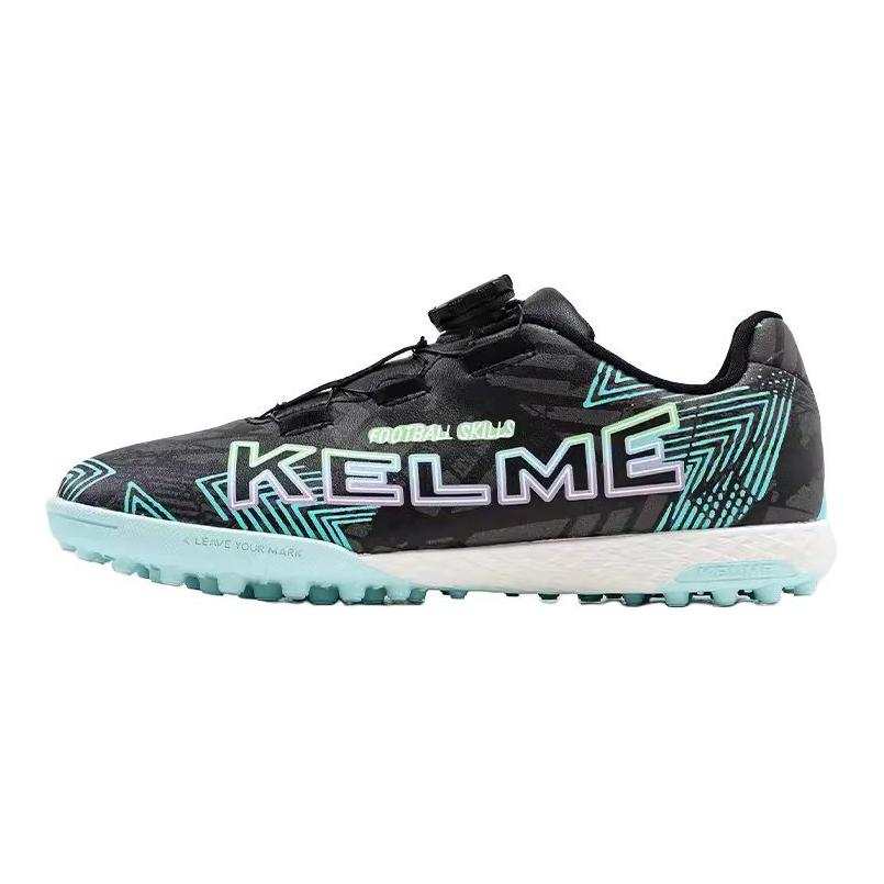 KELME Slip Resistant Abrasion Resistant Low top Kids' Soccer Shoes Black Green Kids'