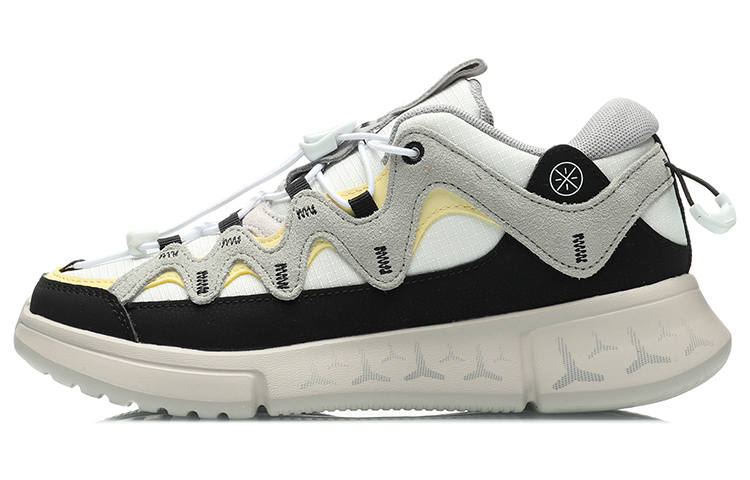 Li-Ning YOUNG Li Ning Essence 2.3 Low top Vintage Basketball Shoes White Black Teenagers