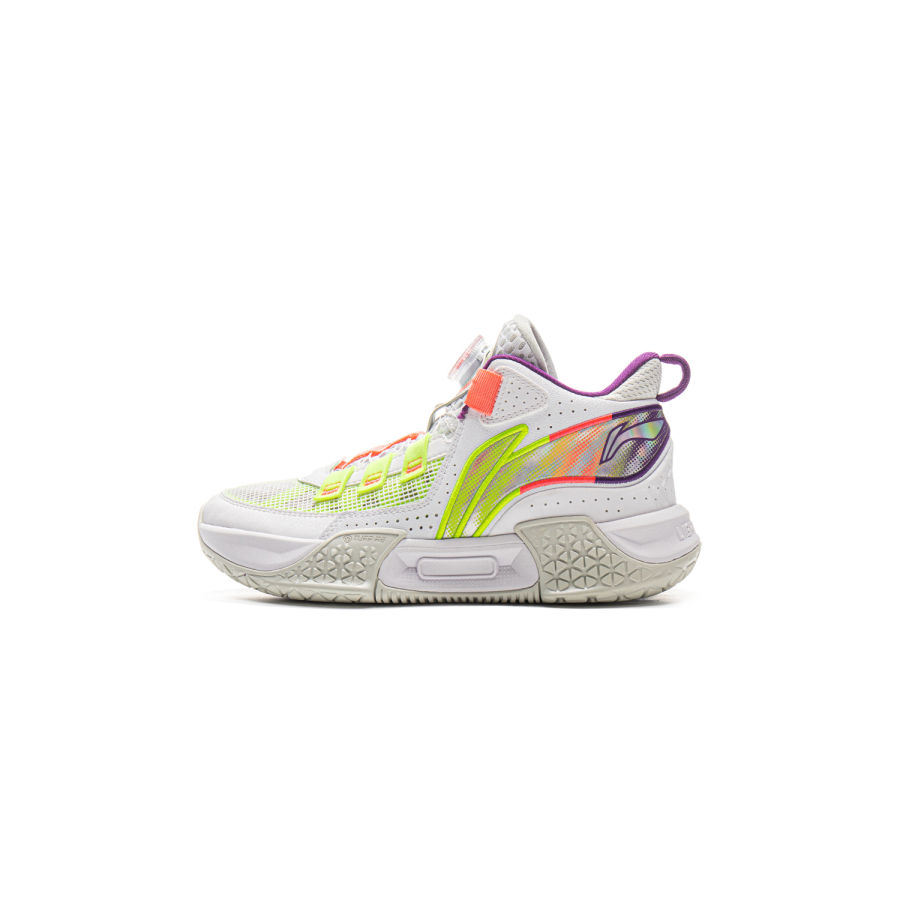 Li-Ning YOUNG Li Ning YOUNG Basketball Children's Basketball Shoes Standard White/Neon Yellow Green Kids'