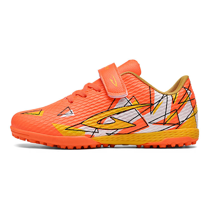 DEERWAY Lightweight Cushioning Slip Resistant Low top Kids' Soccer Shoes Orange Gold Kids'