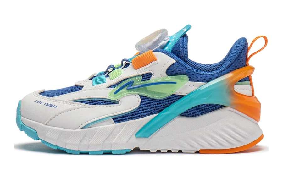 Li-Ning YOUNG Li Ning YOUNG Galaxy V2 Slip Resistant Cushioning Low top Kids Lifestyle Shoes Blue White Kids'