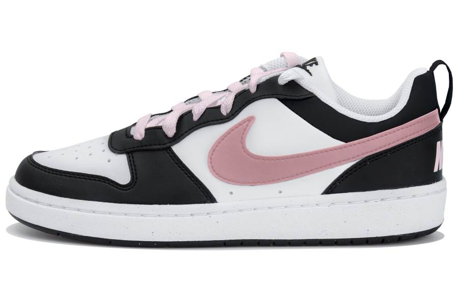 Nike Nike Court Borough Slip Resistant Abrasion Resistant Low top Kids' Skateboarding Shoes White Black Pink Teenagers