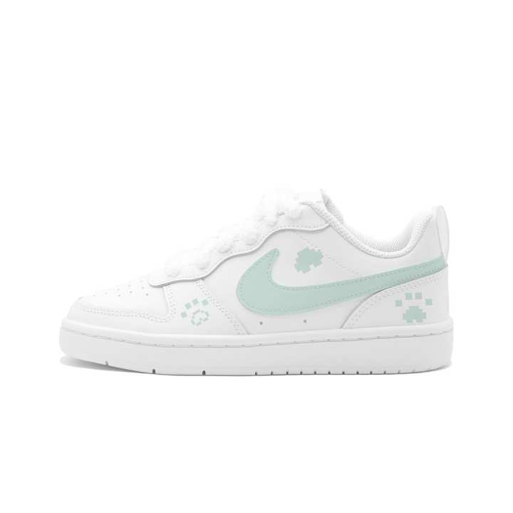 Nike Nike Court Borough Pixel Light Tracking Leather Slip Resistant Cushioning Abrasion Resistant