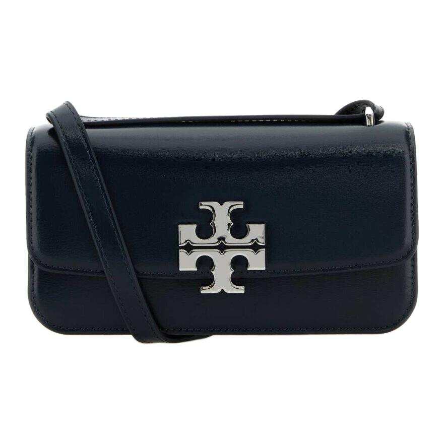 TORY BURCH Eleanor Cow Leather Handbag, Shoulder Bag Small Women's Marine Blue
