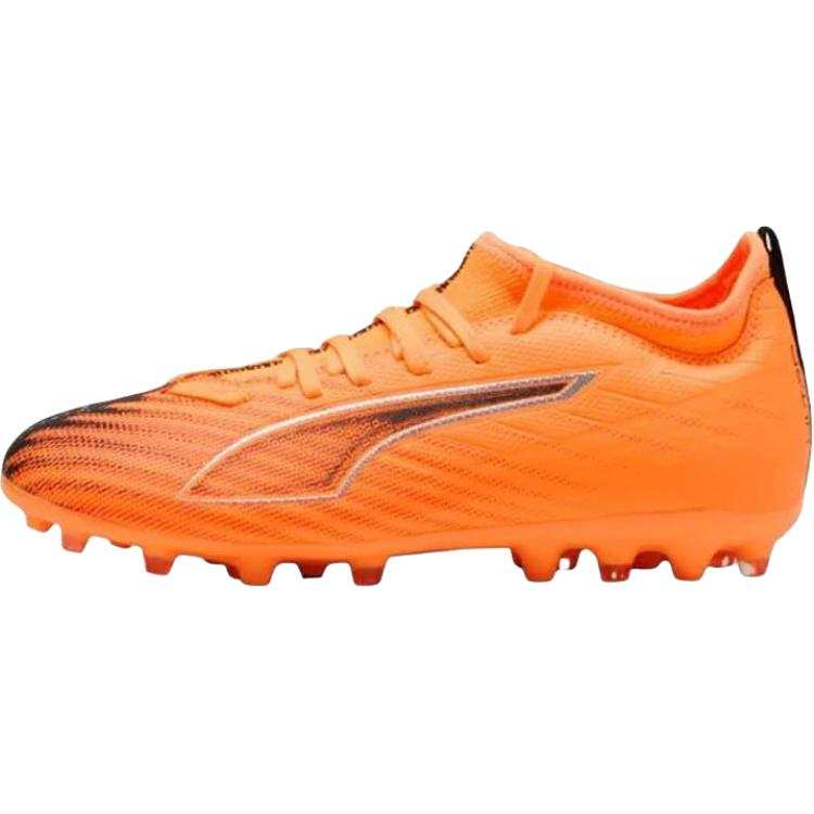 PUMA ULTRA 6 Abrasion Resistant Mid top Kids' Soccer Shoes Orange Black Unisex