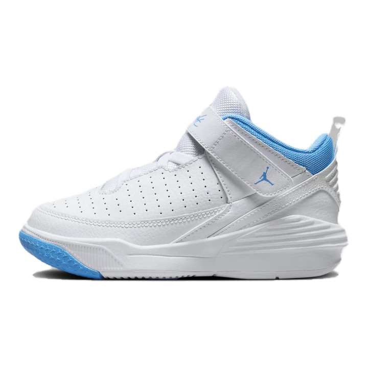 Jordan Jordan Max Aura 5 Comfortable Slip Resistant And Breathable Low top Kids' Running Shoes White Blue Kids'
