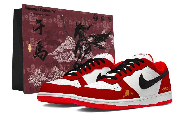 Nike Nike Big Low Lu Abrasion Resistant Low top Skateboard Shoes Men's White Red