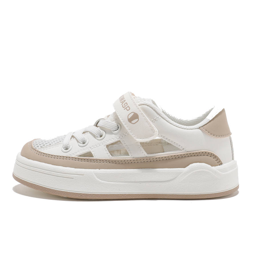 BIG WASP Slip Resistant, Abrasion Resistant, Breathable, Lightweight Cushioning Low top Sandal Beige Khaki Kids'