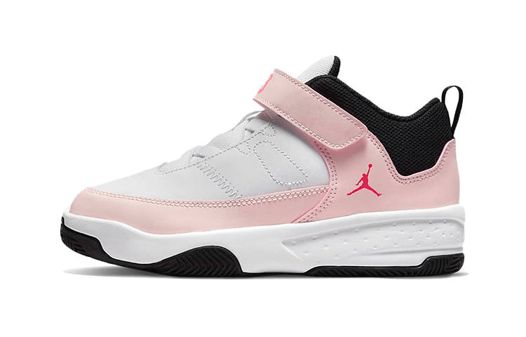Jordan Jordan Max Aura 3 Mid top Children's Basketball Shoes White Pink Children Aged 3 7 Years Old