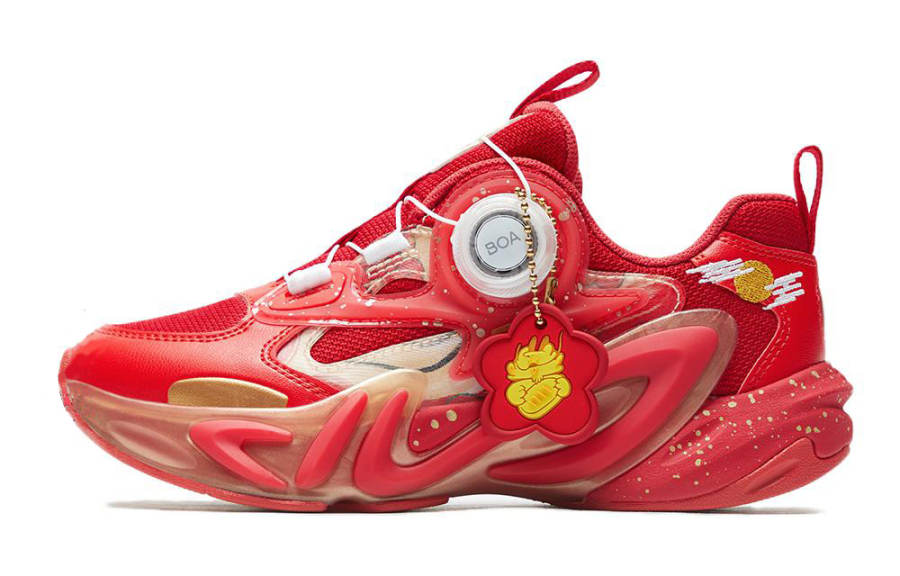 FILA KIDS MIND7 Slip Resistant Abrasion Resistant Low top Kids' Running Shoes Red